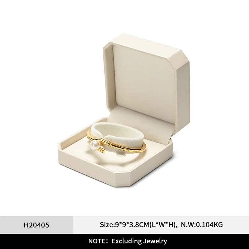 WoodTen New Octagonal Jewelry Organizer Box for Earrings Ring Pendant Necklace Bracelet Storage Leather Gift Box Packaging Box
