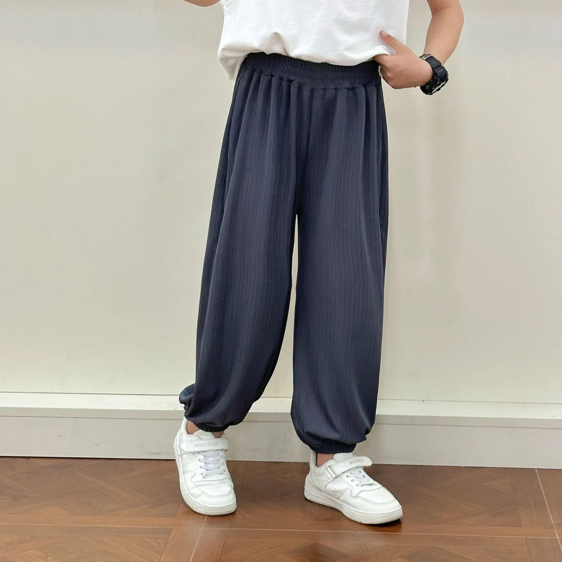 1pc Kid Mosquito Proof Pant Boy Girl Casual Loose Thin Trouser Ice Silk Spring Summer Baby Versatile Breathable Candy Color Pant