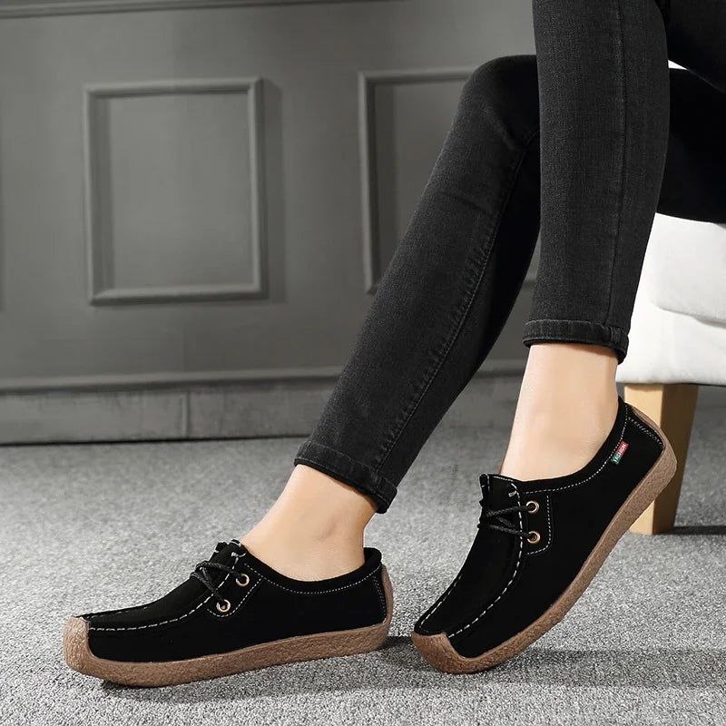 Lightweight Casual Shoes Women's Oversized  Breathable Elegant Comfortable and Non Slip in Summer Round Toe Flat Shoes for Girls