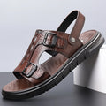 Outdoor Men's Sandals Outdoor Summer Slippers High-quality Shoes 2025 Summer Leather Sandals for Men New Man's Walking Shoes