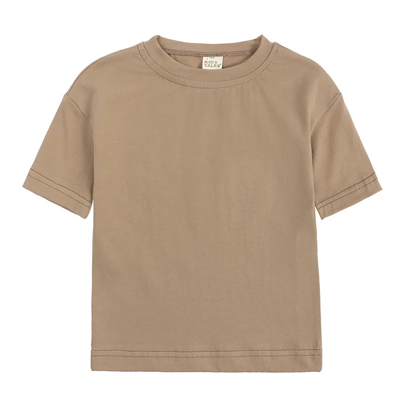 2026 Toddler Infant Tee Pure O-neck Short Cotton Summer Outfits Top Casual T-shirt For Children Teenages Korean Style Clothes