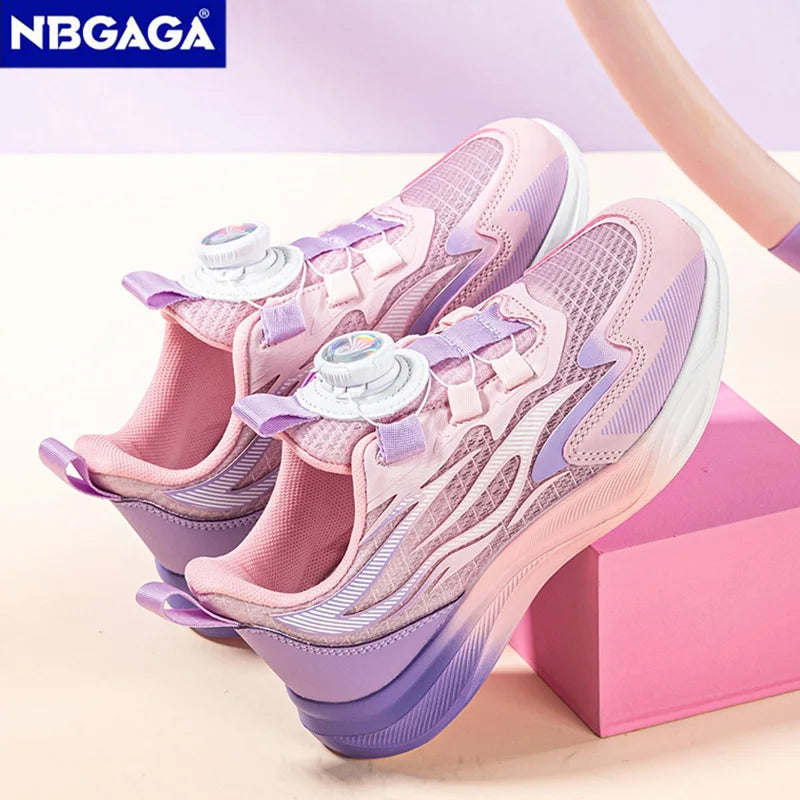 Children's Girls Breathable Summer Sport Shoes Lightweight Kids Sport Running Non Slip Outdoor Fashion Walking Footwear