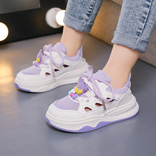 2026 Spring/Summer New Children's Sports Shoes Mesh Breathable Girls' Casual Shoes