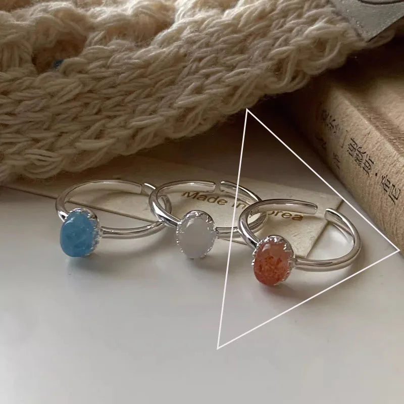 VENTFILLE 925 Sterling Silve Green Crystal Geometry Ring Square Retro Sweet Jewelry Birthday Gift Dropshipping