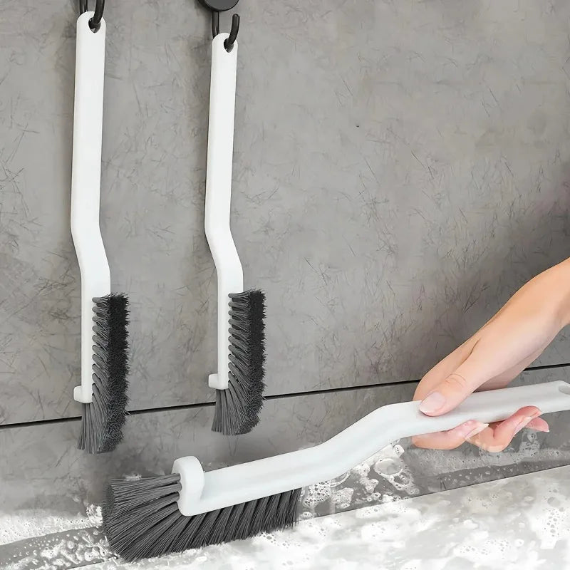 Hard Bristles Gap Cleaning Brush, Angled Crevice Cleaner, Multipurpose Brush for Tile Bathroom Kitchen Toilet