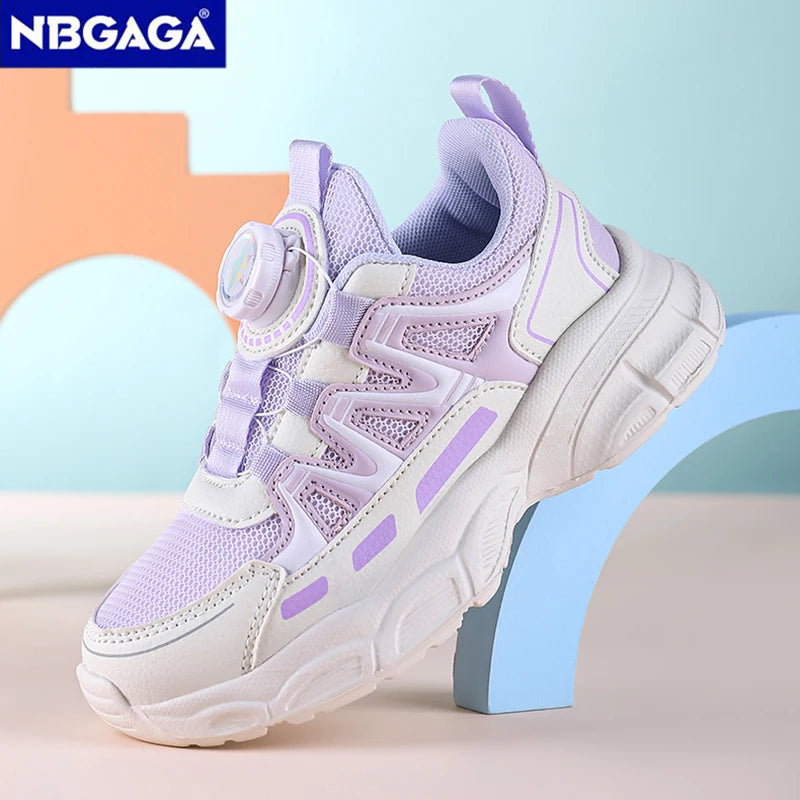 Children's Breathable Sneakers for Girls Anti-Slip Casual Running Spring & Summer Lightweight Walking Shoes for School Students