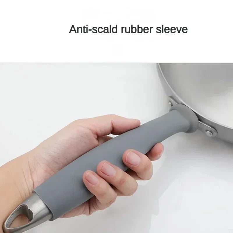 Frying Pan Handle Insulation Set Handmade Silicone Set Iron Pot Anti-scalding Rubber Set Household Stainless