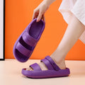 Smile Pop Summer Women Home Slippers With Snaps Outdoor Breathable Casual Sandals Women Non-slip Platform Beach Shoes Women