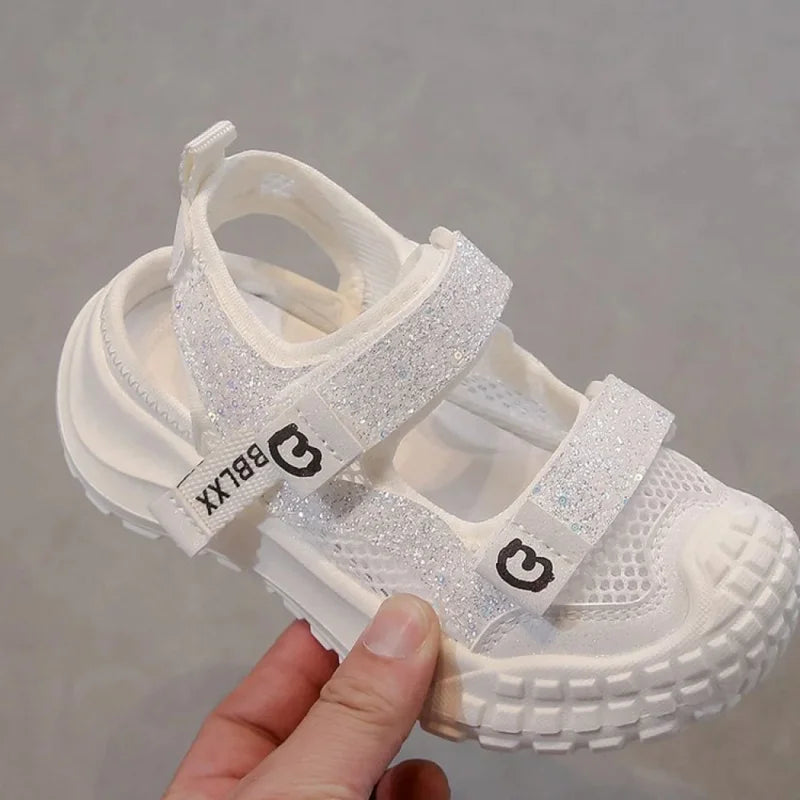 Summer Sport Shoes For Girls Korean Style Teenager Girl's Sandals Ergonomics Anti-slippery Breathable Outdoor Running Footwear