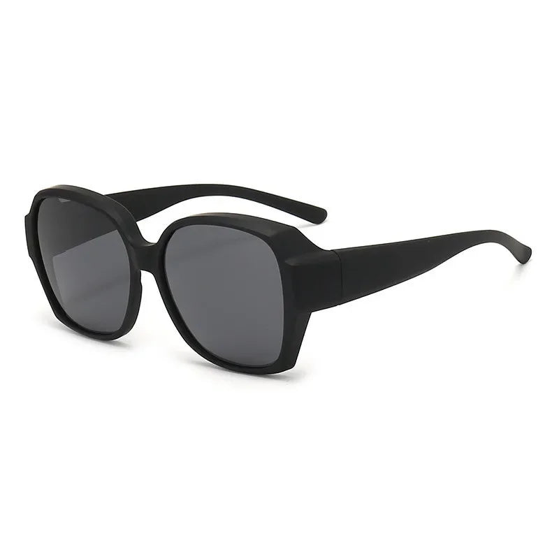 Men Women Vintage Anti-UV Sunglasses Unisex Wear Over Myopia Prescription Eyewear Outdoor Travel Fit Over Sun Glasses for Sports
