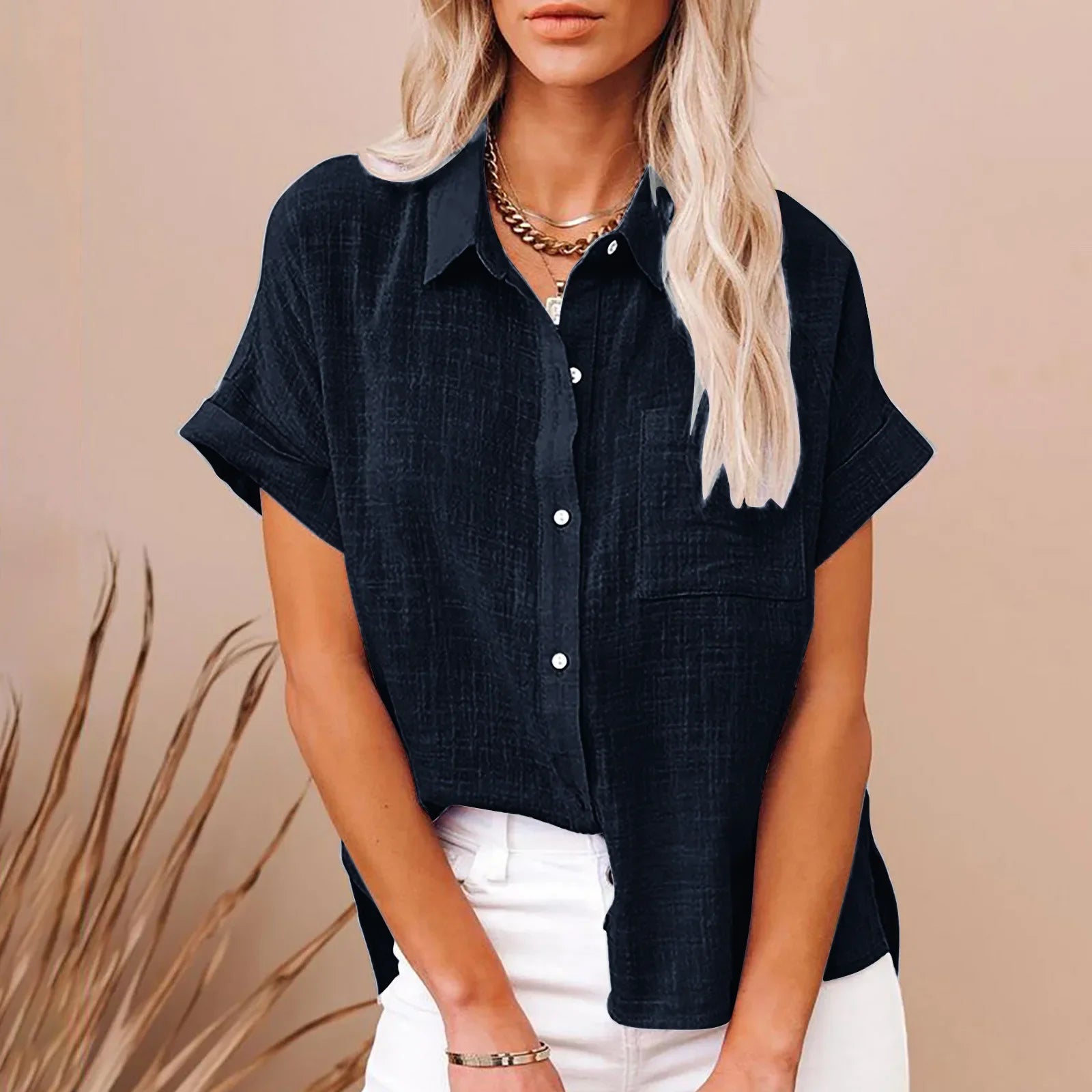 Short Sleeve Tops Tee Women Blusas Summer Loose Ladies T-Shirts Cotton Linen Blouse Woman Clothing Casual T Shirt Camisas Mujer