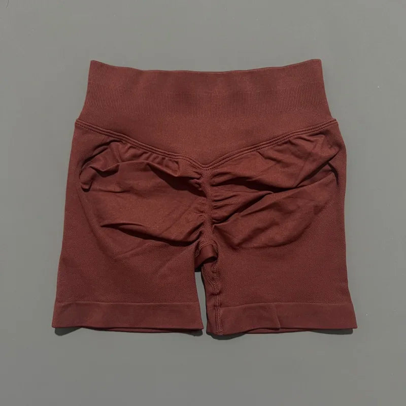 Women Gym Shorts High Waisted Yoga Shorts Fashionable and Sexy Running Fitness Pants Solid Color Yoga Leggings Training Shorts