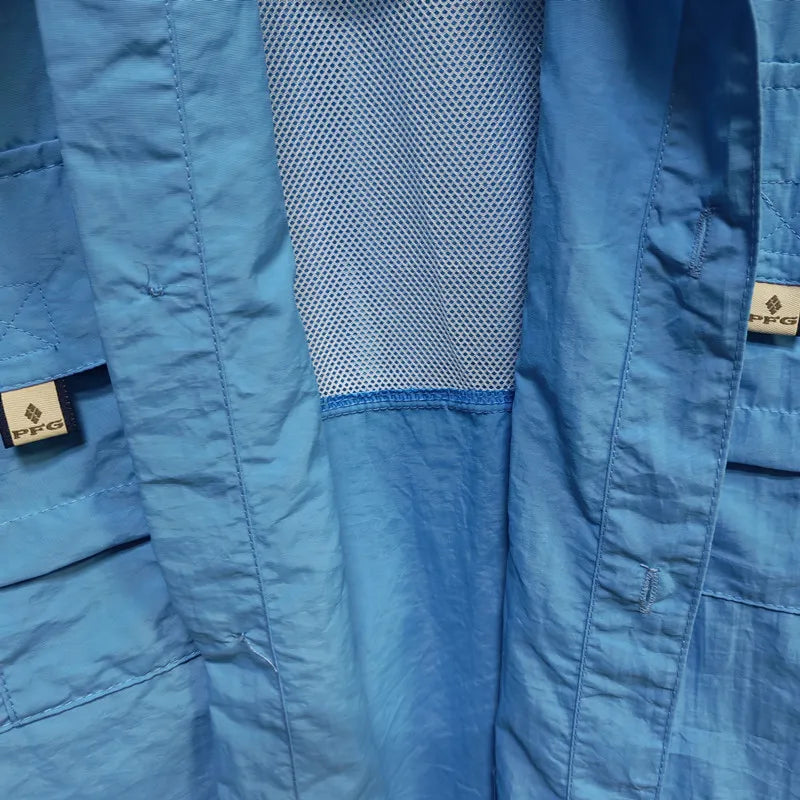 Middle aged and young men business casual Summer sun protection Shirt men Men's collar workwear shirt, workwear, pocket casual