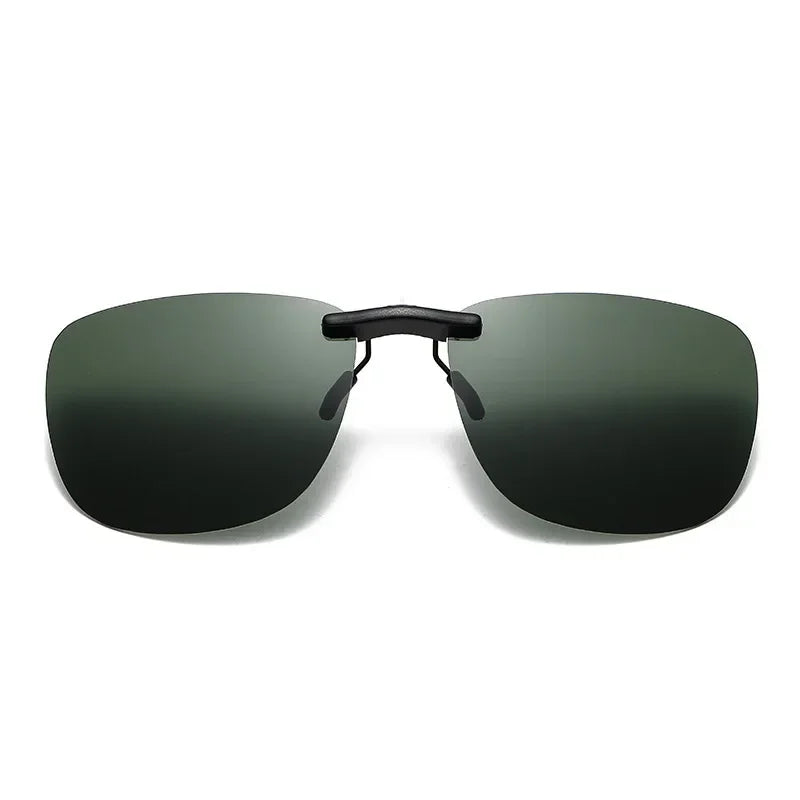 Night Vision Driving Men Goggles Clips UV400 Anti Glare Vintage Glasses Polarized Fishing Square Clip on Sunglasses Men Women
