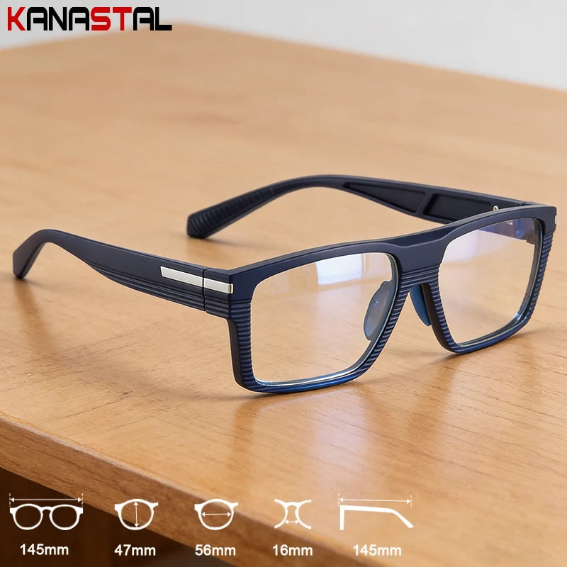 Men Blue Light Blocking Prescription Glasses Myopia Reading Eyewear Women CR39 Optical Lenses Computer TR90 Big Eyeglasses Frame
