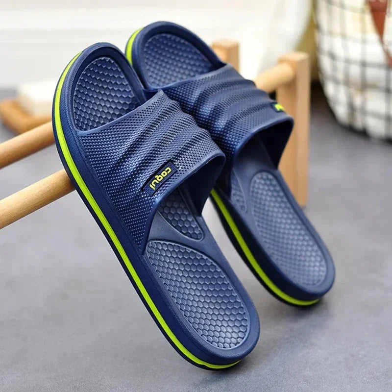 Summer Home Slippers for Men EVA Slip on Light Living Room Comfortable Soft Bathroom Cool Male House Indoor Shoes Designer Beach