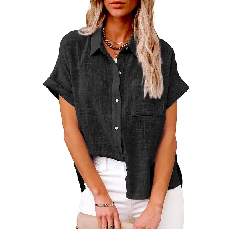 Short Sleeve Tops Tee Women Blusas Summer Loose Ladies T-Shirts Cotton Linen Blouse Woman Clothing Casual T Shirt Camisas Mujer