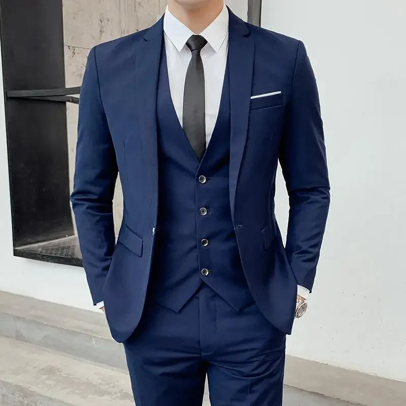 Suits Men's Fashionable Banquet Tailored Solid-color Dance Singer Trend Host Casual Wedding Banquet Dress Male Star Performance