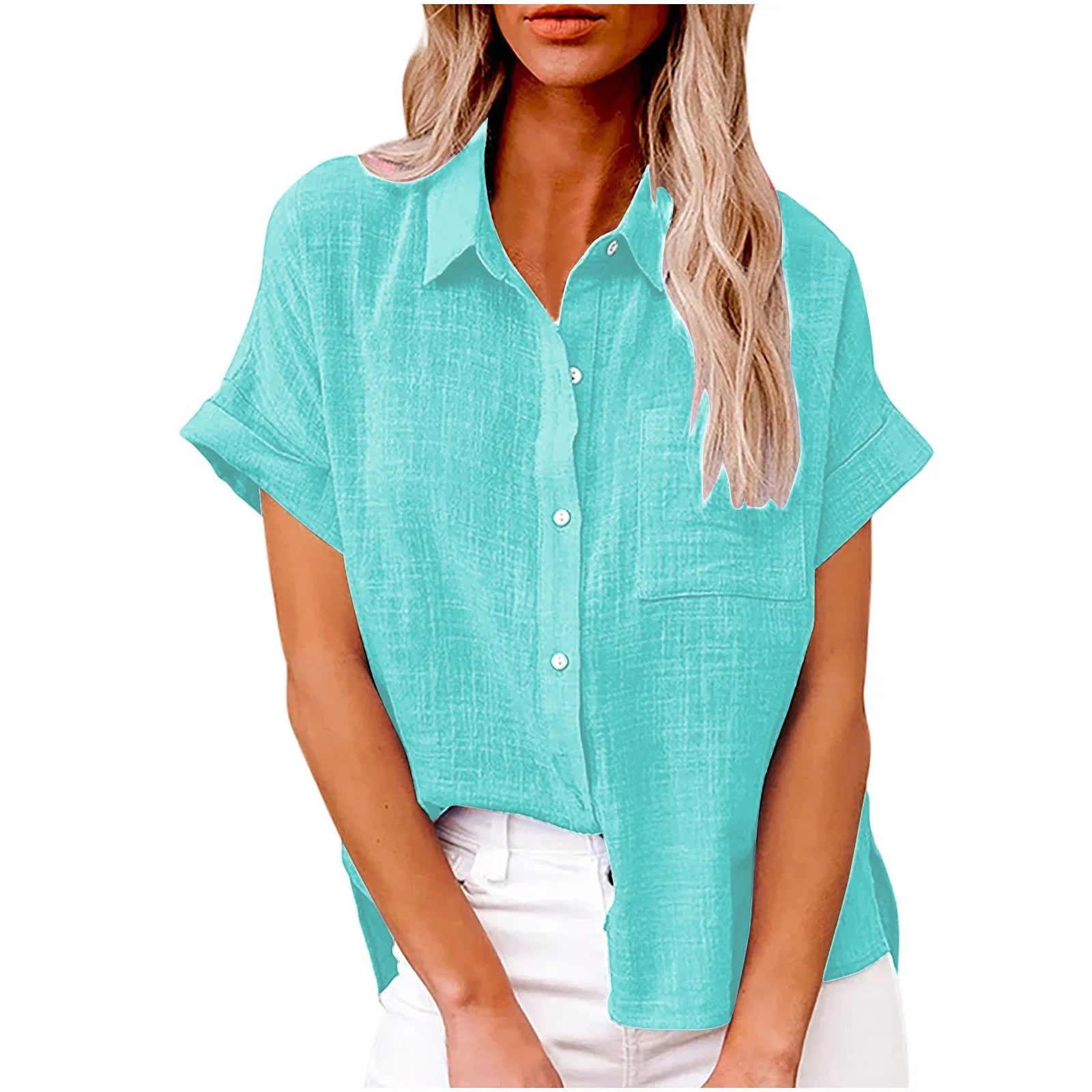 Short Sleeve Tops Tee Women Blusas Summer Loose Ladies T-Shirts Cotton Linen Blouse Woman Clothing Casual T Shirt Camisas Mujer
