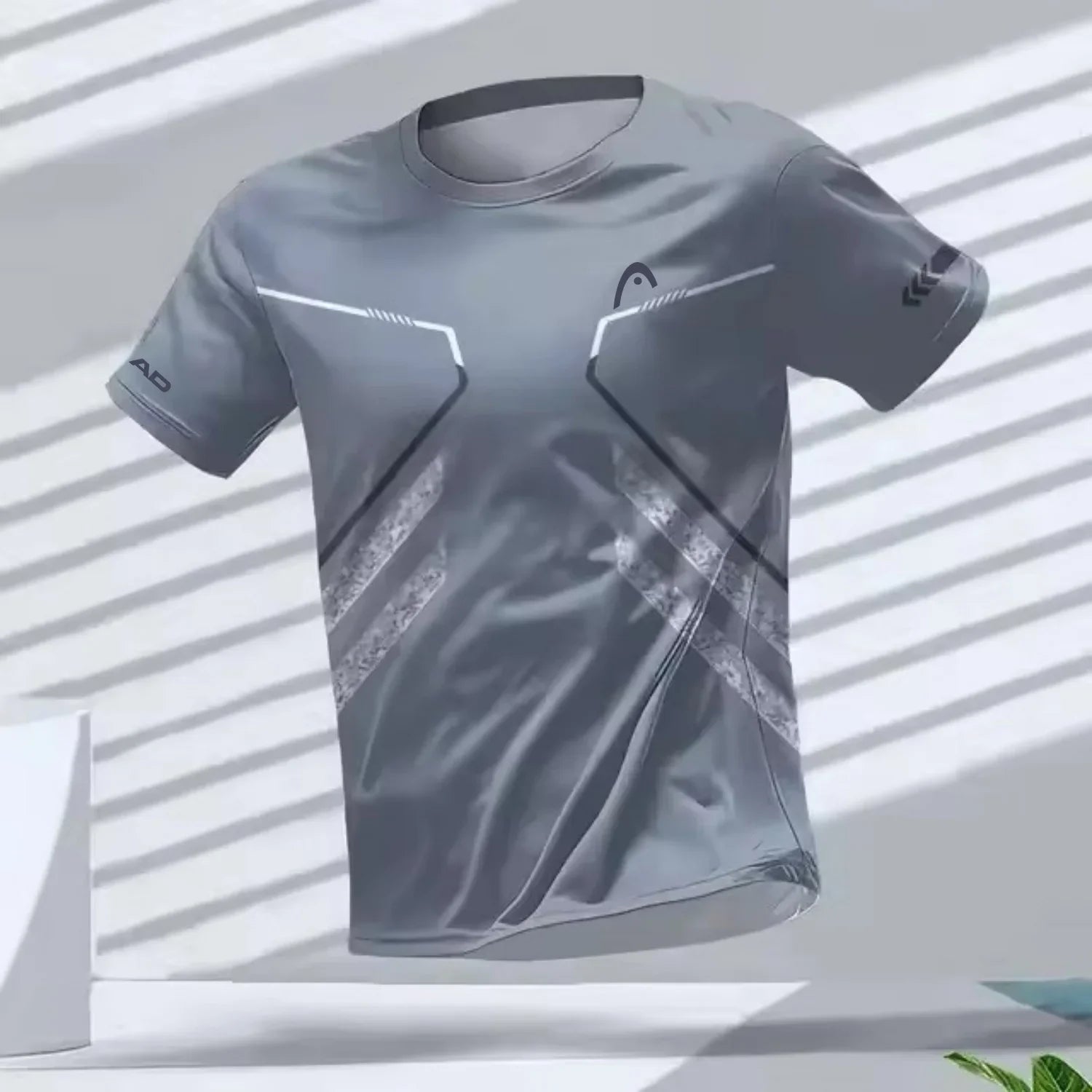 Men's T-shirts Outdoor Sports Running Tees Workout Quick-drying Breathable Round Neck Short Sleeve Casual Fashion Loose Tops