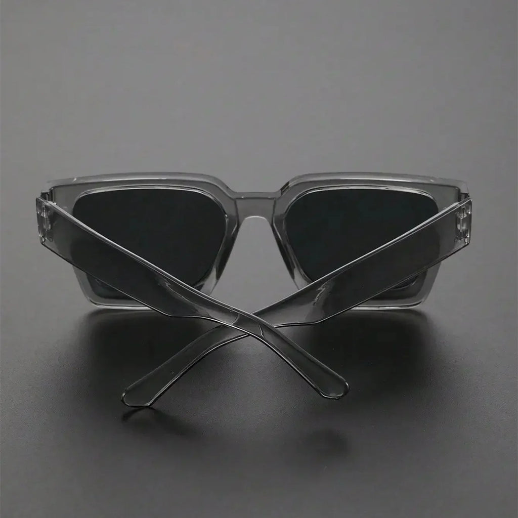 Unisex Plastic Fashion Square Frame Sunglasses For Street Photography And Beach Trips Driving Accessories