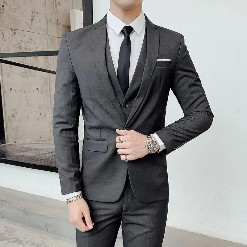 Suits Men's Fashionable Banquet Tailored Solid-color Dance Singer Trend Host Casual Wedding Banquet Dress Male Star Performance