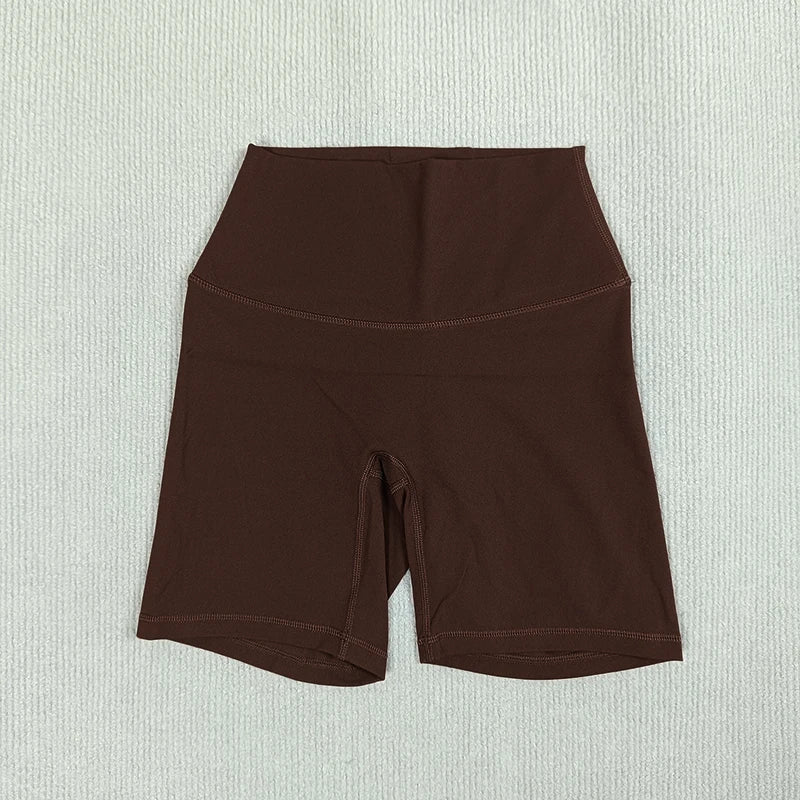 Yoga Shorts Solid Color Soft Women Sport Shorts Compression Support Sweat  Comprehensive Training Jog Cycling Internal Pocket