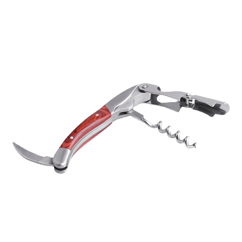 Stainless Steel red Wine Beer Bottle Opener Cork Screw wood Multi function seahorse safe cut Kitchen Bar Tools wholesale