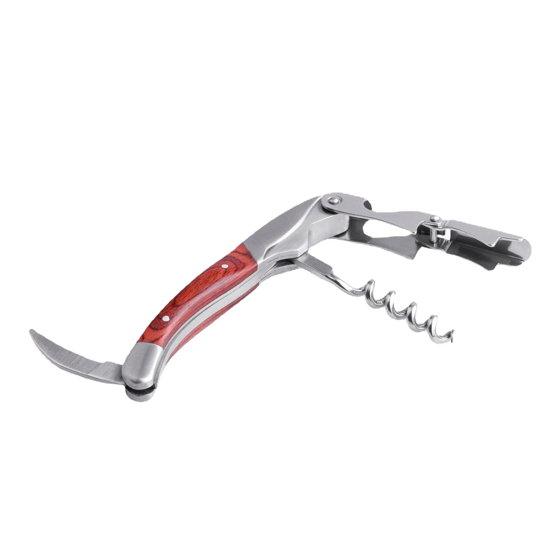 Stainless Steel red Wine Beer Bottle Opener Cork Screw wood Multi function seahorse safe cut Kitchen Bar Tools wholesale