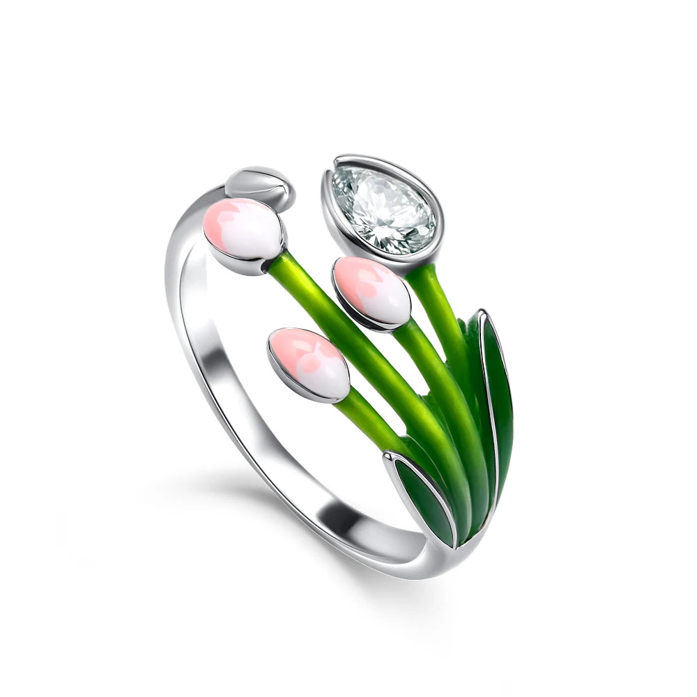 Hot Selling 925 Silver,Square,Bow,Flower,Playing Card Ring,Size 6 7 8 9,Suitable for European Women's Charm Luxury Jewelry Gifts