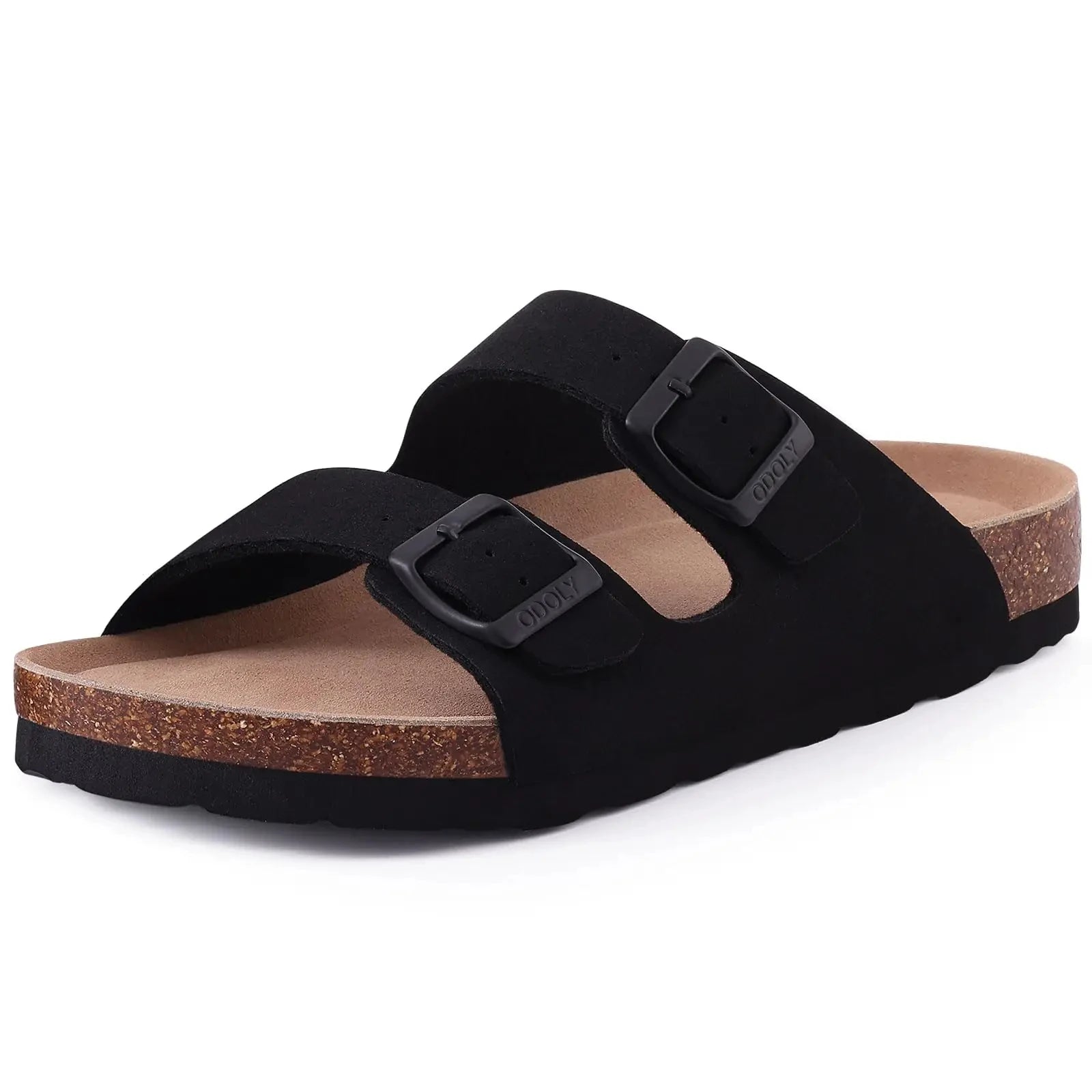 Litfun Classic Cork Clogs For Women Men Genuine Summer Clogs with Arch Support Cork Leather Home Mules Shoes Thick Beach Sandals