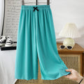 1pcs Summer Kids Wide-leg Pants Girls Children Leisure Sports Straight Pants Baby Bow Loose Trousers Student Comfortable Clothes