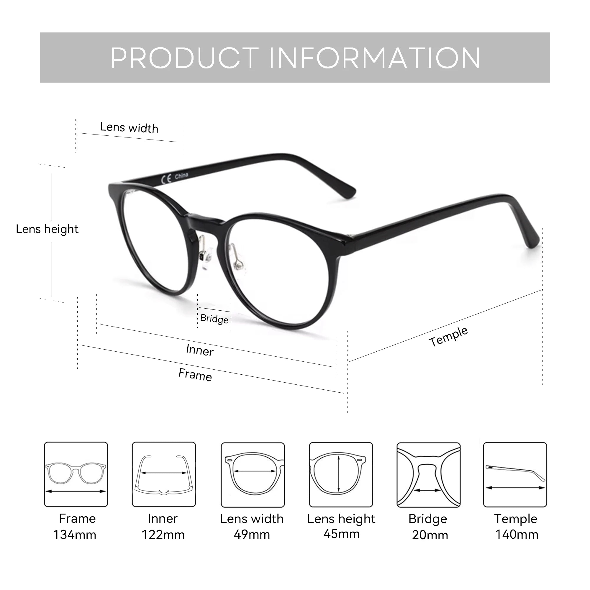 ZENOTTIC Fashion Round Optical Prescription Eyeglasses Frames for Men Women Ultralight All Day Comfort Spectacle Frame