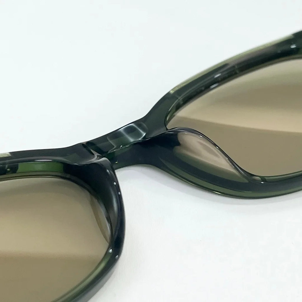 LOWRIDER Oval Sunglasses Thick Acetate Frame UV400 American Vintage Style Fashion Eyewear for Men Women with Case