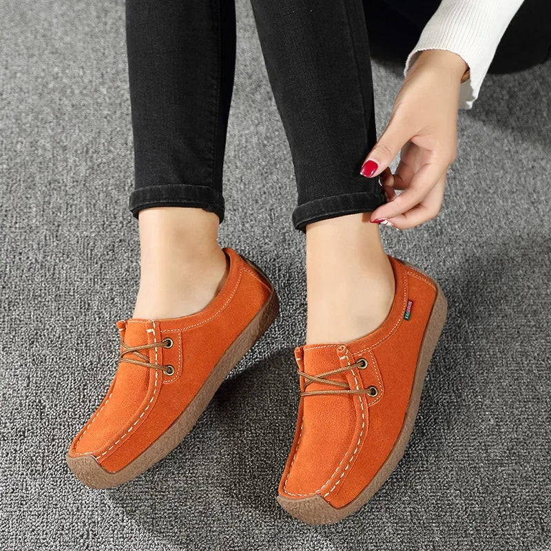 Lightweight Casual Shoes Women's Oversized  Breathable Elegant Comfortable and Non Slip in Summer Round Toe Flat Shoes for Girls
