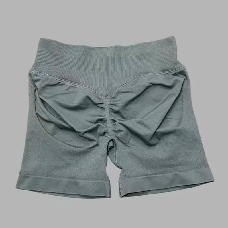 Women Gym Shorts High Waisted Yoga Shorts Fashionable and Sexy Running Fitness Pants Solid Color Yoga Leggings Training Shorts