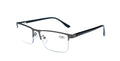DBYLXMN Semi-Rimless Reading Glasses for office work Metal Frame Anti Blue Light Presbyopia Eyeglasses Business Readers