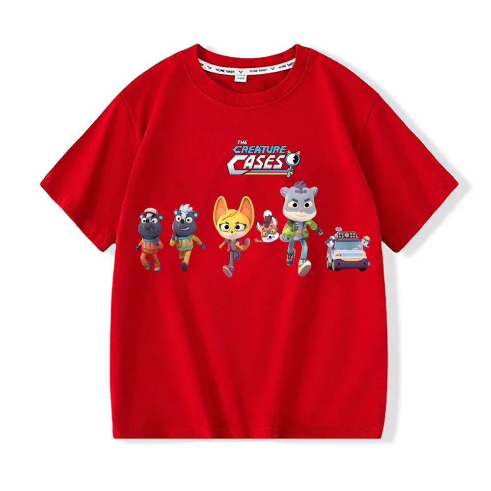 the creature cases Kawaii 100%Cotton T-shirts High Quality Short Sleeve Boys Girls Children T Shirt Graphic Printing Camisetas