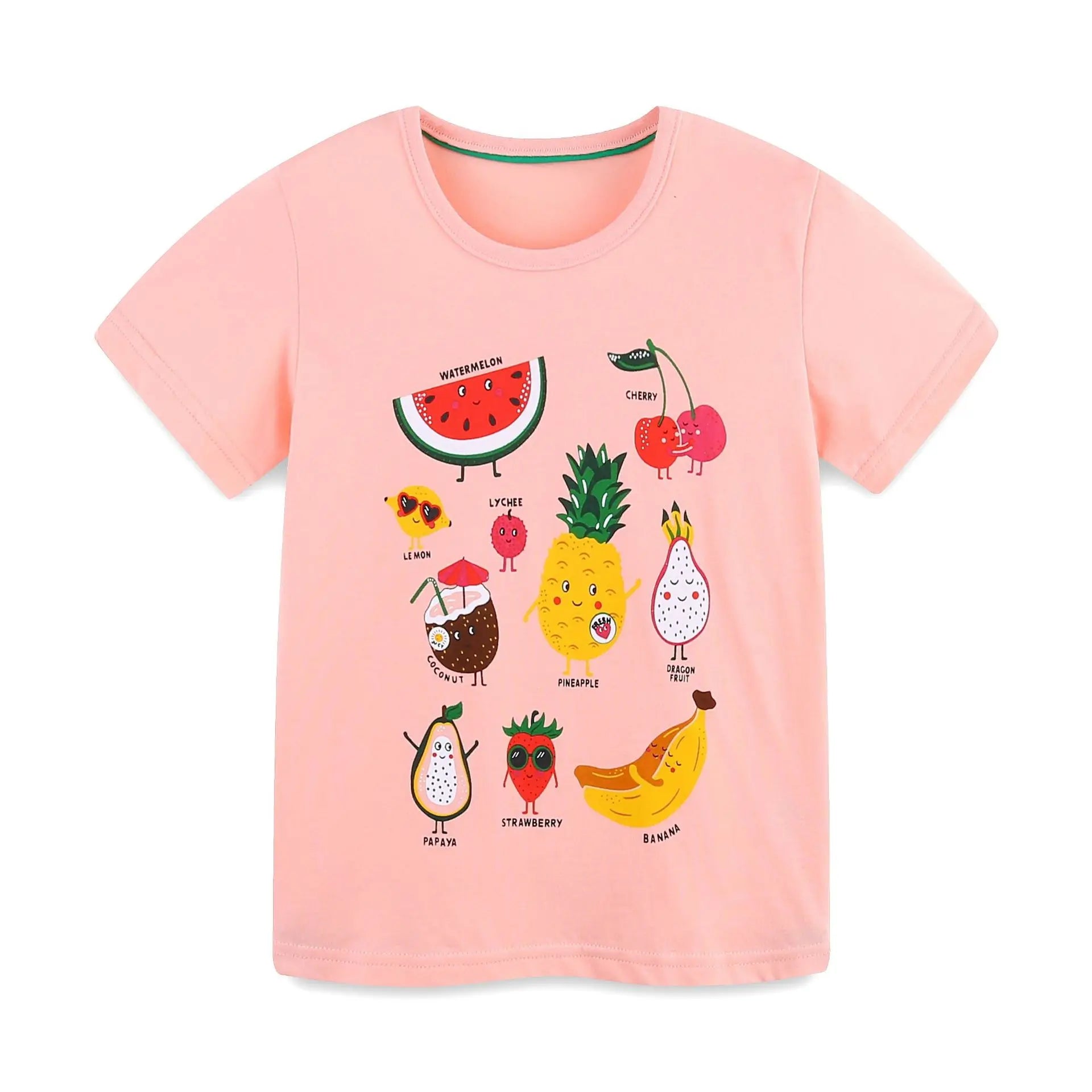 Little maven 2026 Cotton T-shirt Short Sleeves Summer Clothes with Little Bees Lovely for Baby Girls Kids 2 to 7 year