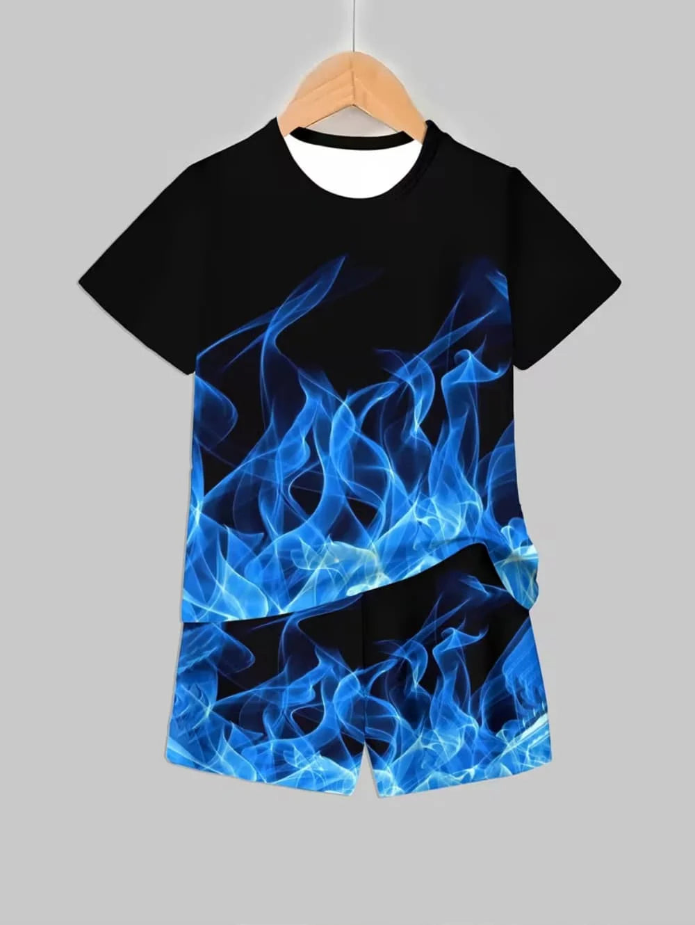 Boys Clothes Casual Colorblock Short Sleeve T-Shirt Shorts Set 2PCS Comfort Outdoor Quick Drying Sport Shirt Casual Children Top