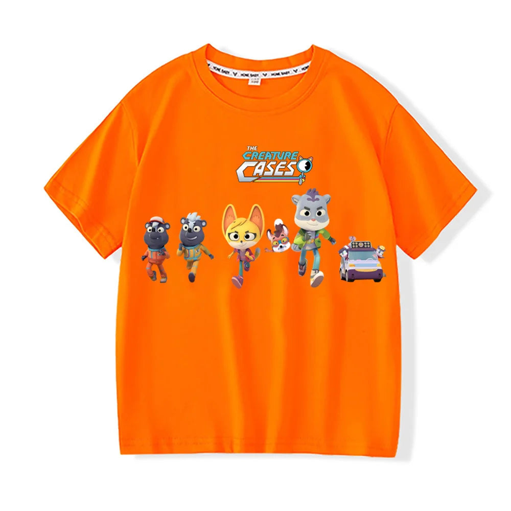 the creature cases Kawaii 100%Cotton T-shirts High Quality Short Sleeve Boys Girls Children T Shirt Graphic Printing Camisetas