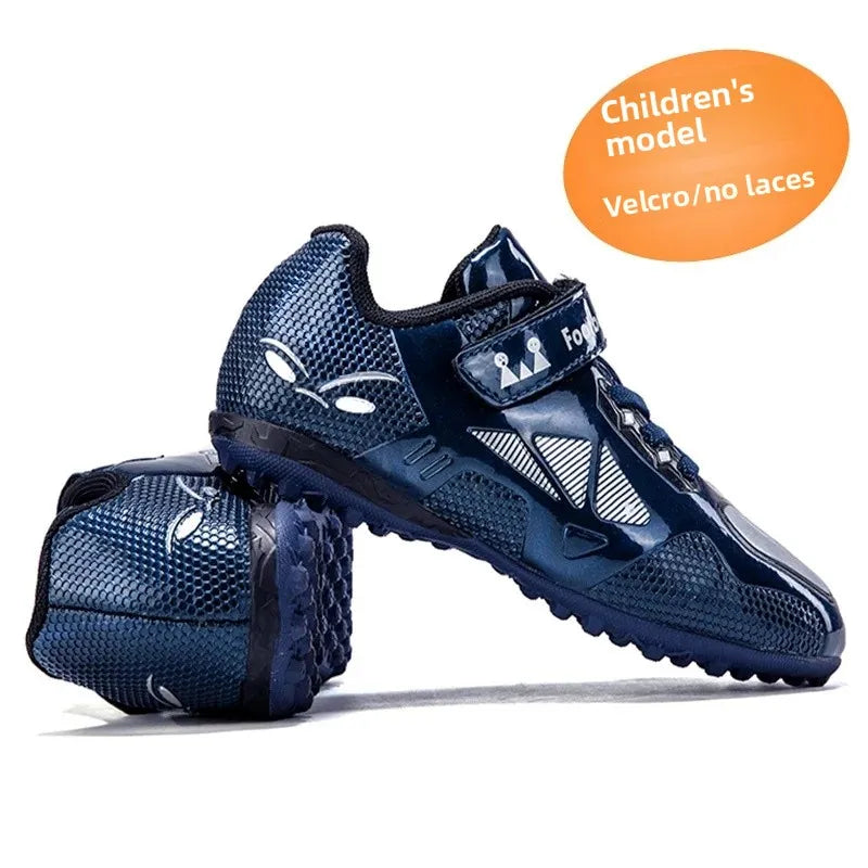 NoTie Running Shoes for Children Artificial Grass Football Sports Shoes Breathable Rubber Sole Summer Season Kids Footwear