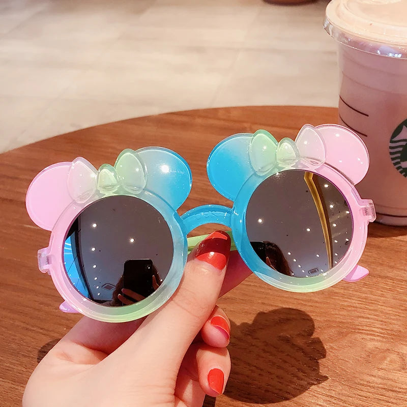 New Boys Girls Double Leopard Round Outdoor Children Sun Protection Sunglasses Kids Colors Protect Eyes Baby UV400 Sunglasses