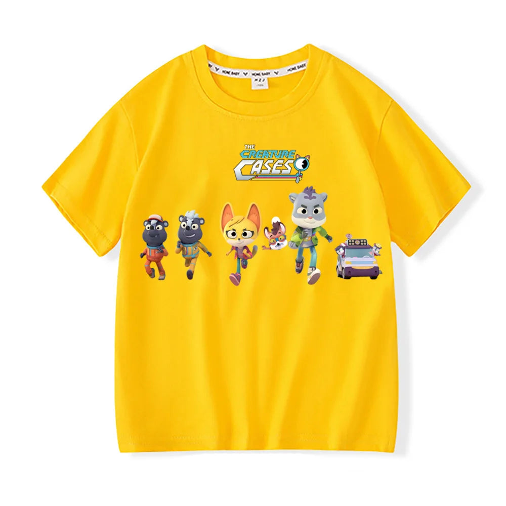 the creature cases Kawaii 100%Cotton T-shirts High Quality Short Sleeve Boys Girls Children T Shirt Graphic Printing Camisetas
