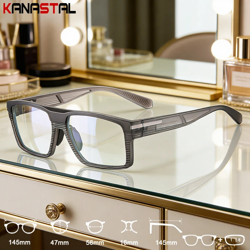 Men Blue Light Blocking Prescription Glasses Myopia Reading Eyewear Women CR39 Optical Lenses Computer TR90 Big Eyeglasses Frame