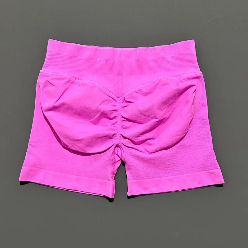 Women Gym Shorts High Waisted Yoga Shorts Fashionable and Sexy Running Fitness Pants Solid Color Yoga Leggings Training Shorts