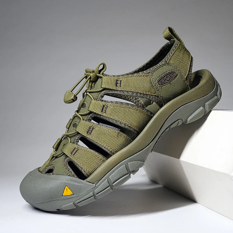 Men's Casual Mesh Outdoor Beach Sandals Fashion Light Breathable Shoe for Men Anti-slip Waterproof Sandal Man Comfortable Shoes