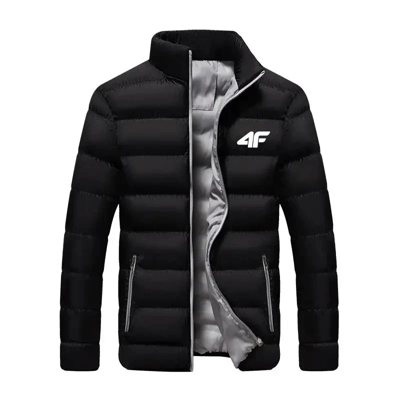 2024 New Cotton Clothing Winter Men's High Quality Casual Fashion Lightweight Warm Business Stand up Collar Warm Coat