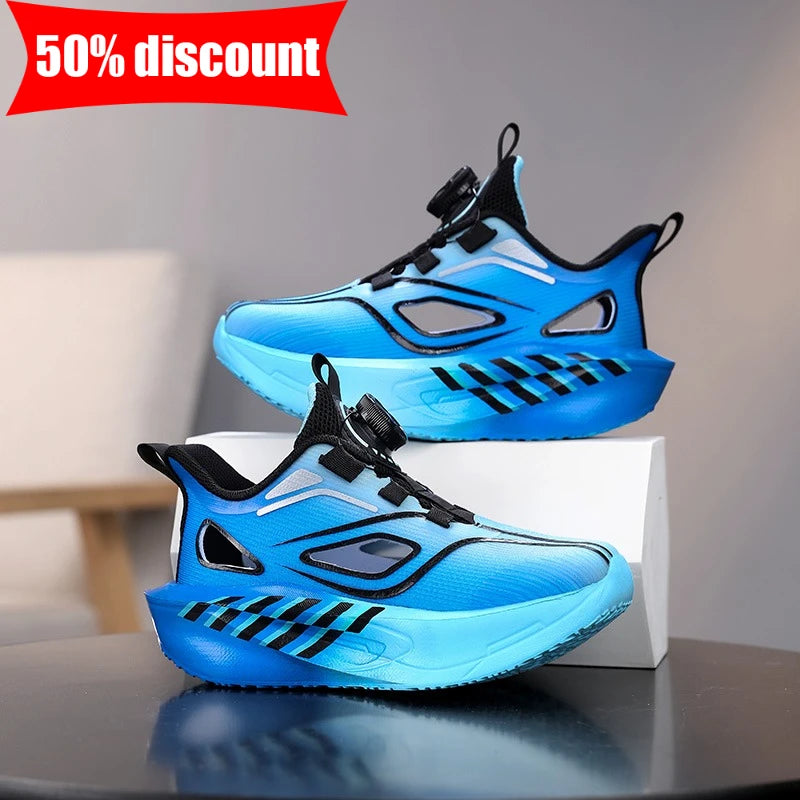 Childrens Sports Shoes Summer Hollow Breathable Outdoor Daily Comfortable Walking Shoes Soft Sole Elastic Training Running Shoes