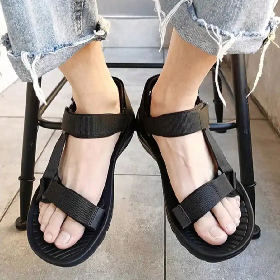 Spring and Summer Unisex Adjustable Velcro Sandals, Casual, Trendy, Lightweight, Breathable, Suitable for Outdoor Commuting and Vacation